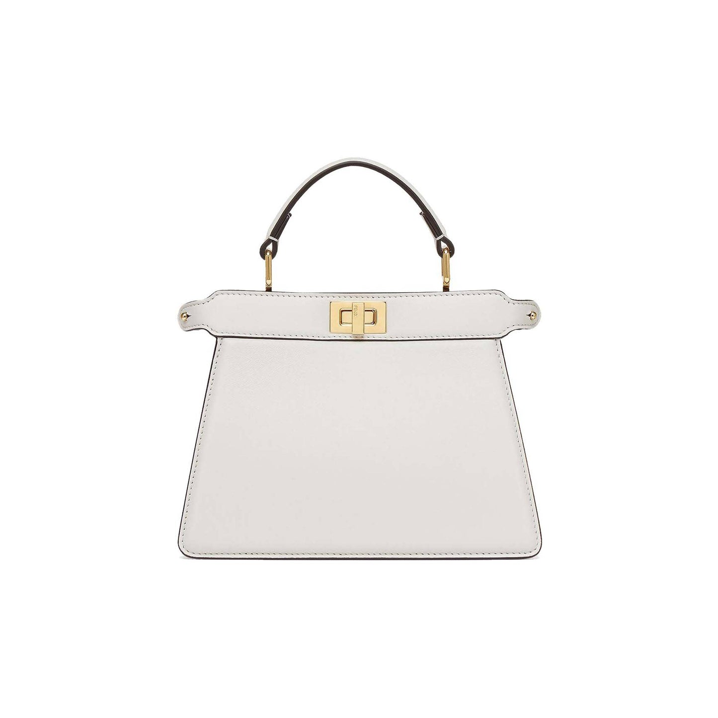F**di peekaboo iseeu petite - white padded nappa leather bag 8bn335abvef0qvl (20*15.5*11cm)
