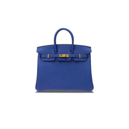H**mes birkin 30 togo leather electric blue gold buckle bk257ttggp (30*23*15cm)