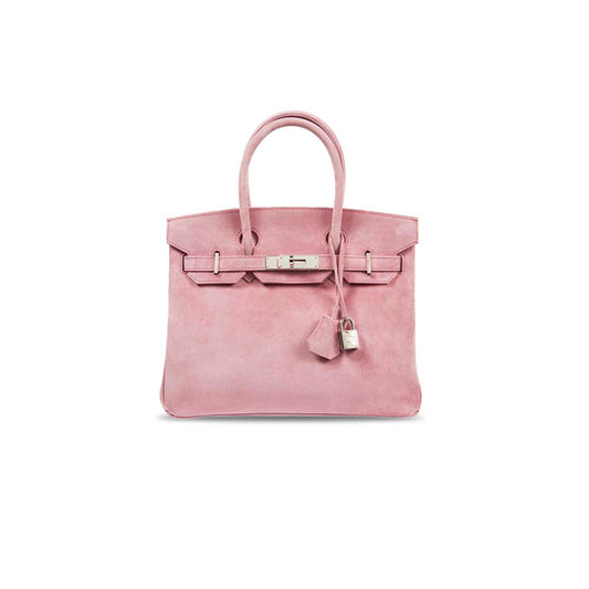 H**me5 master birkin 30 suede 1q rose confetti milkshake powder (30*23*15cm)