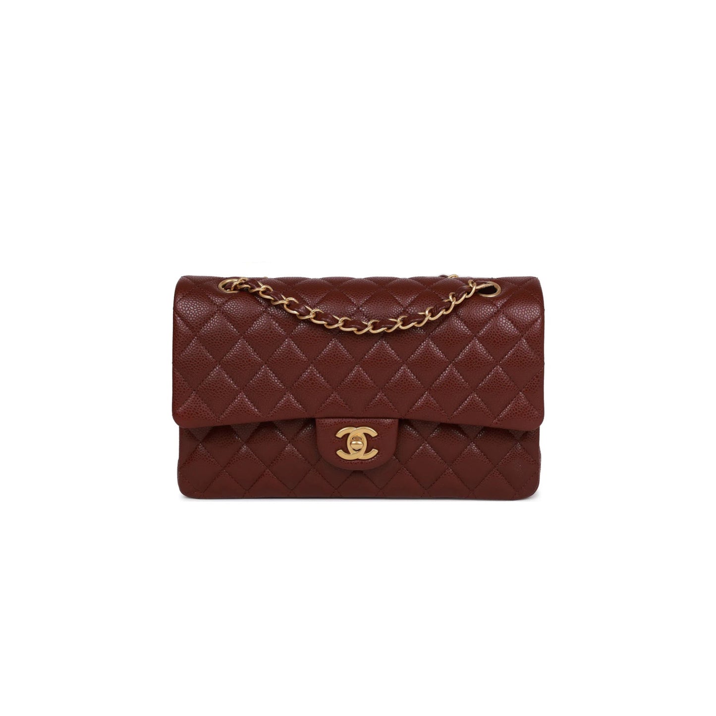 Ch*el master medium classic double flap gold hardware a58600 (25.5*14*6.5cm)