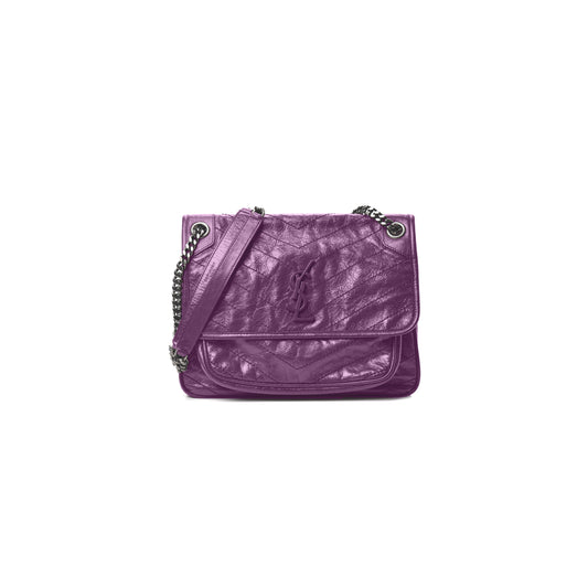 Y*L niki medium chain bag in crinkled vintage leather 498894366287 (28*20*8.5cm)