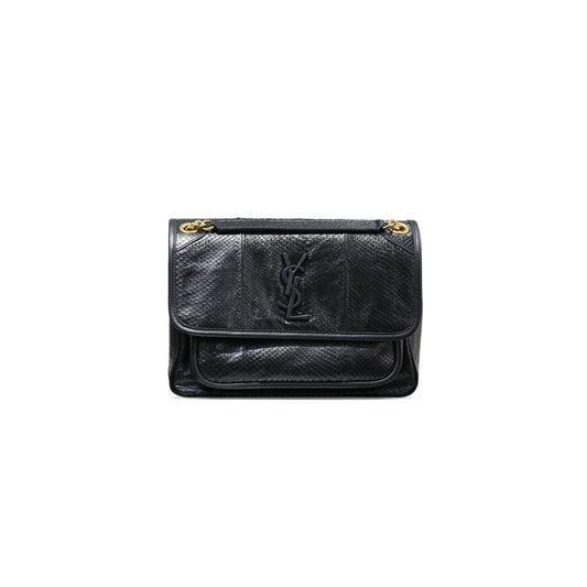 Y*L niki medium chain bag in snake pattern leather 633158225456 (28*20*8.5cm)