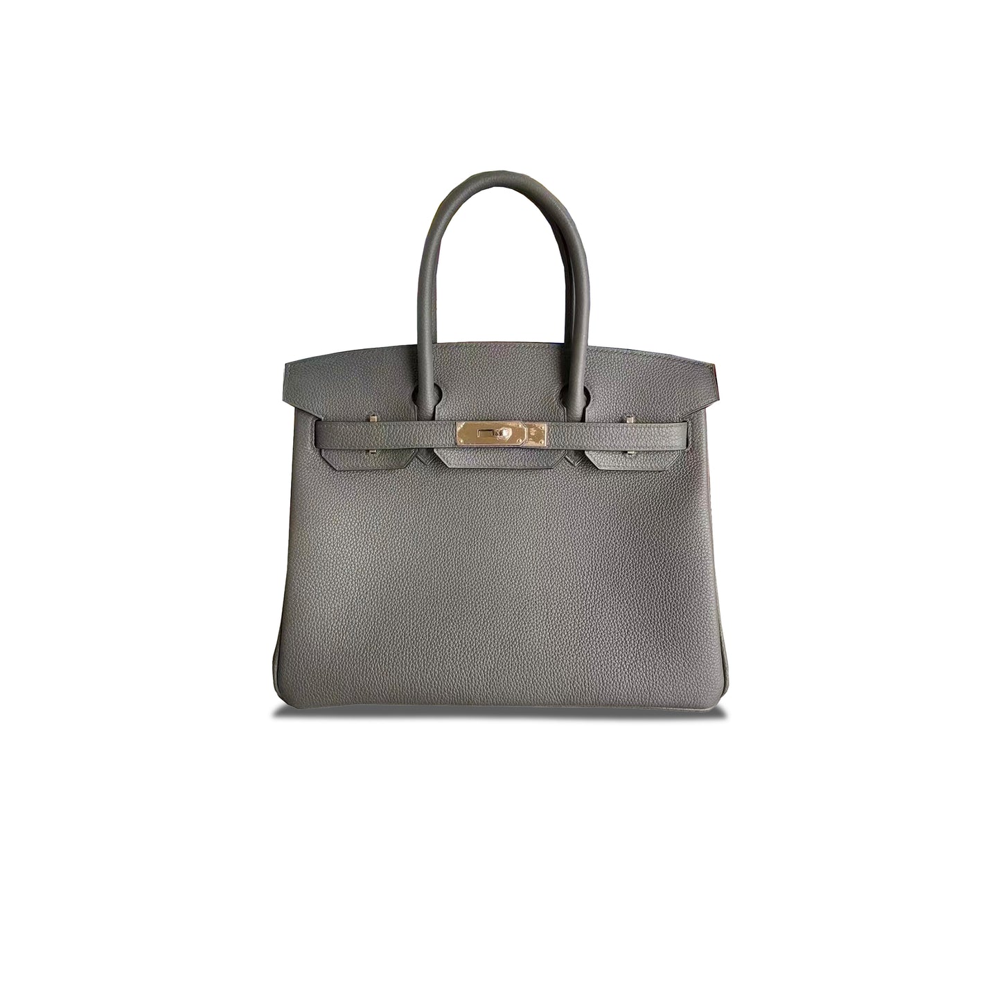 H**mes master birkin 30 togo leather cumulonimbus gray gold buckle bag 25062355 (30*20*13cm)