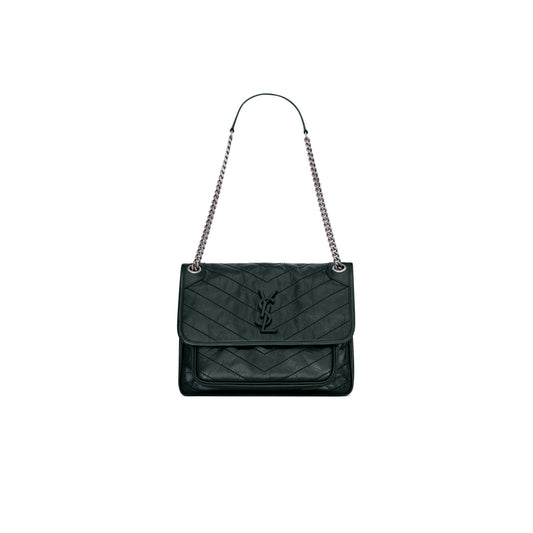 Y*L niki medium chain bag in crinkled vintage leather 633158360057 (28*20*8.5cm)