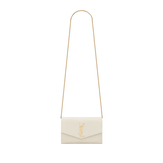 Y*L uptown chain wallet in grain de poudre embossed leather 6077881gf0j9207 (19*12*3cm)