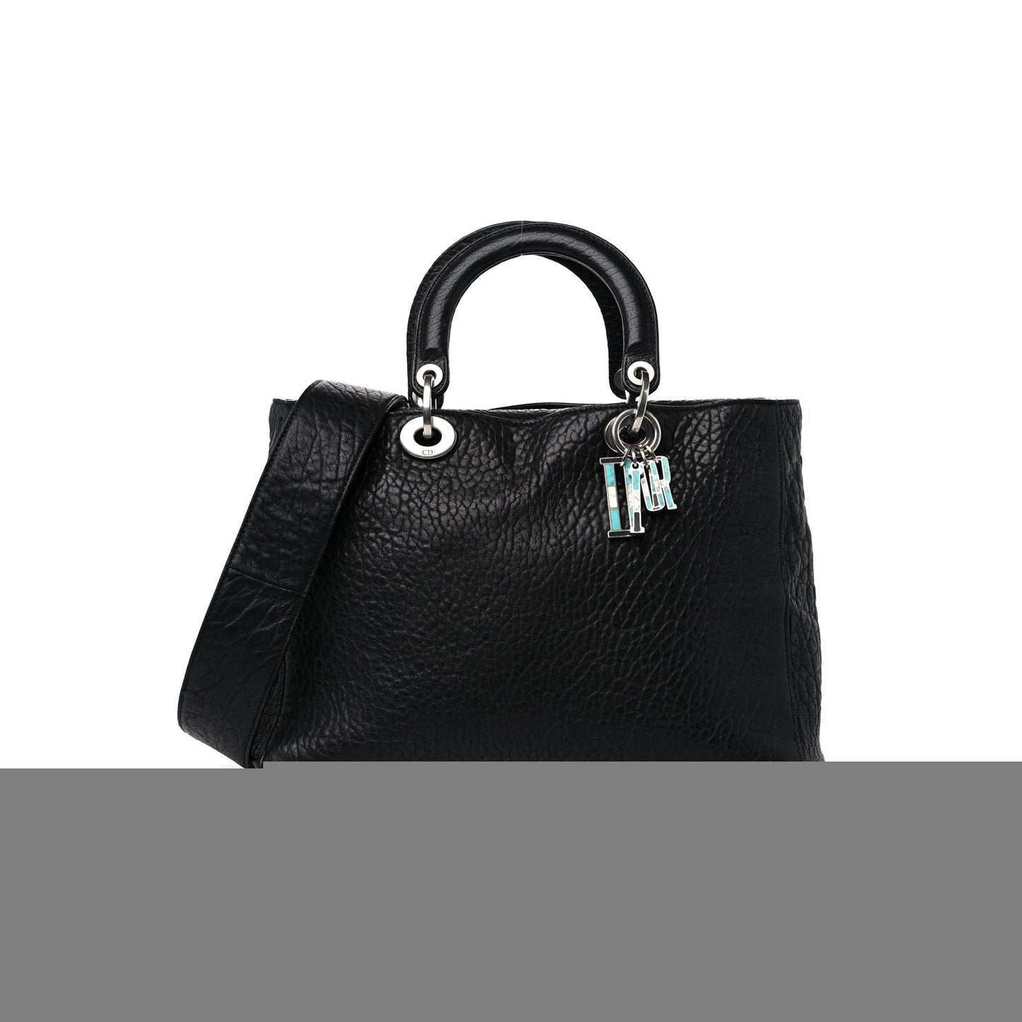 D*or canyon grained lambskin large lady D*or black (32*23*12.1cm)