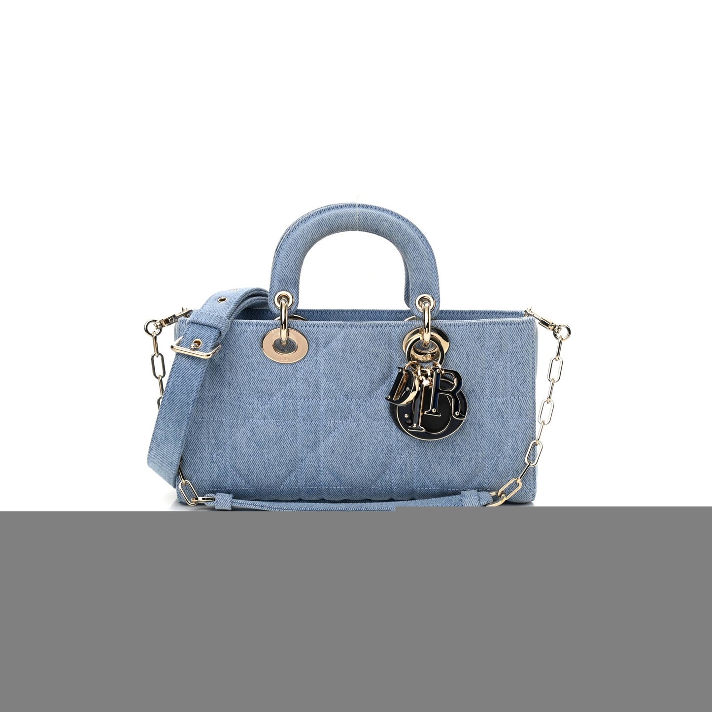D*or denim macrocannage lady d-joy blue (26*14*6.4cm)
