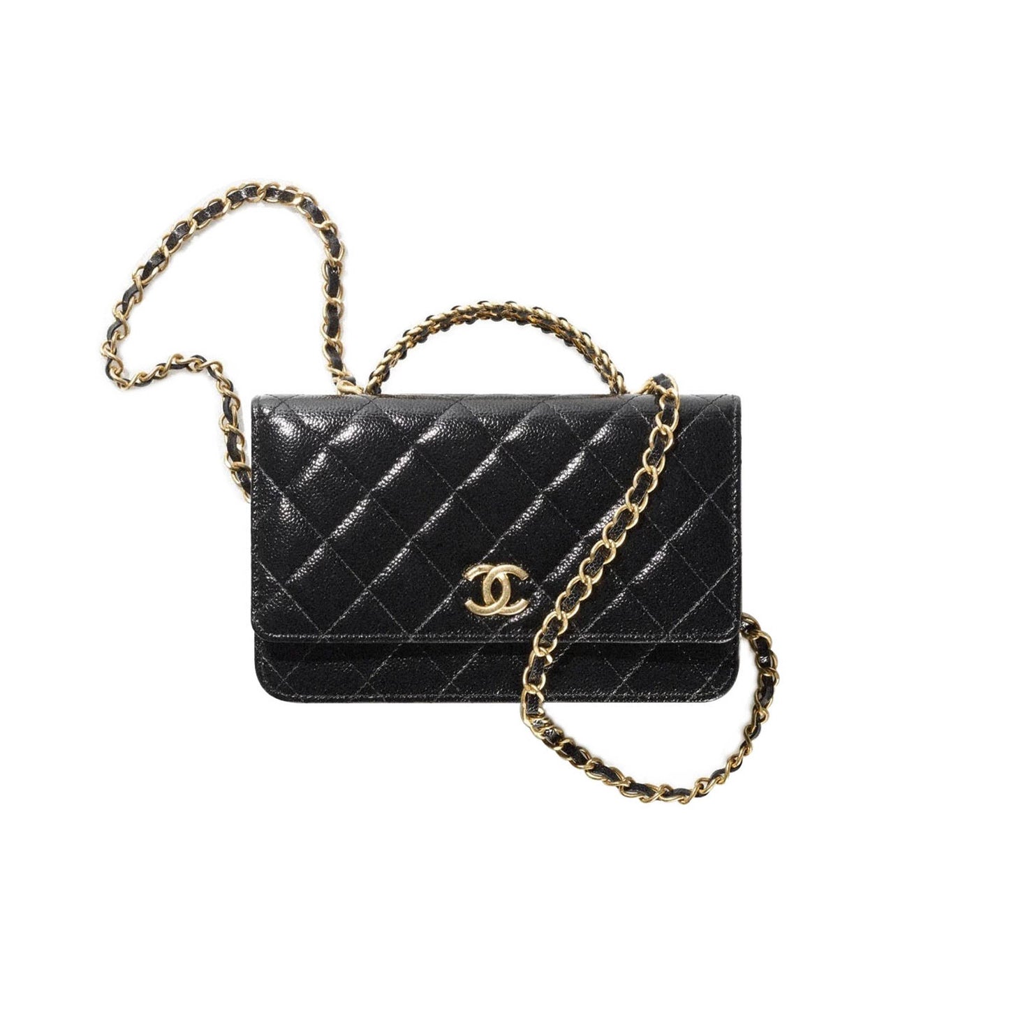 Ch*el wallet on chain gold hardware ap2804 b08299 94305 (19.2*12.3*3.5cm)