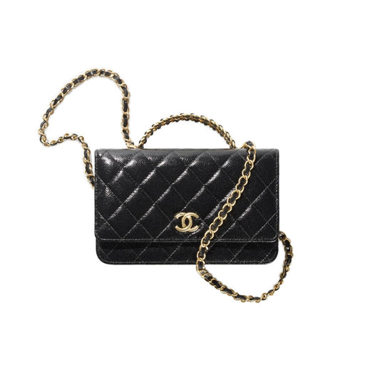 Ch*el wallet on chain gold hardware ap2804 b08299 94305 (19.2*12.3*3.5cm)