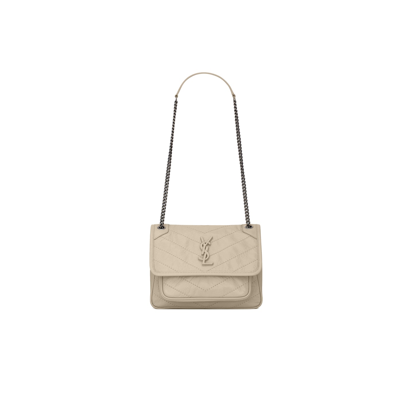 Y*L niki baby chain bag in crinkled vintage leather 63315140038 (21*16*7.5cm)