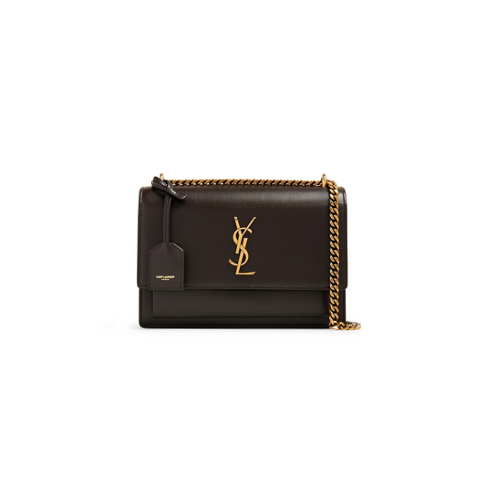 Y*L sunset medium chain bag in smooth leather 442906d420w2050 (22*8*16cm)