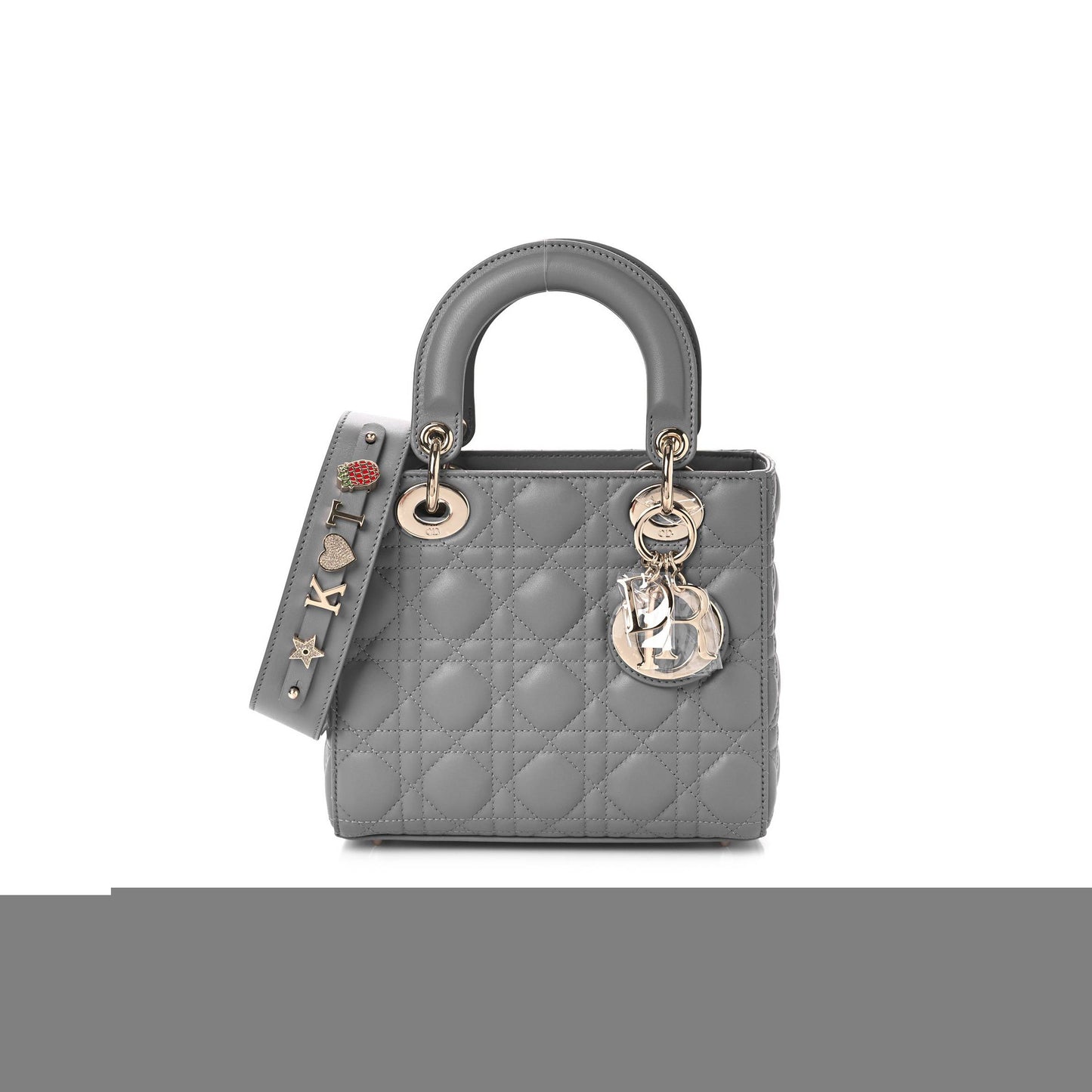 D*or lambskin cannage small my abc D*or lady D*or grey (20*18*8.9cm)