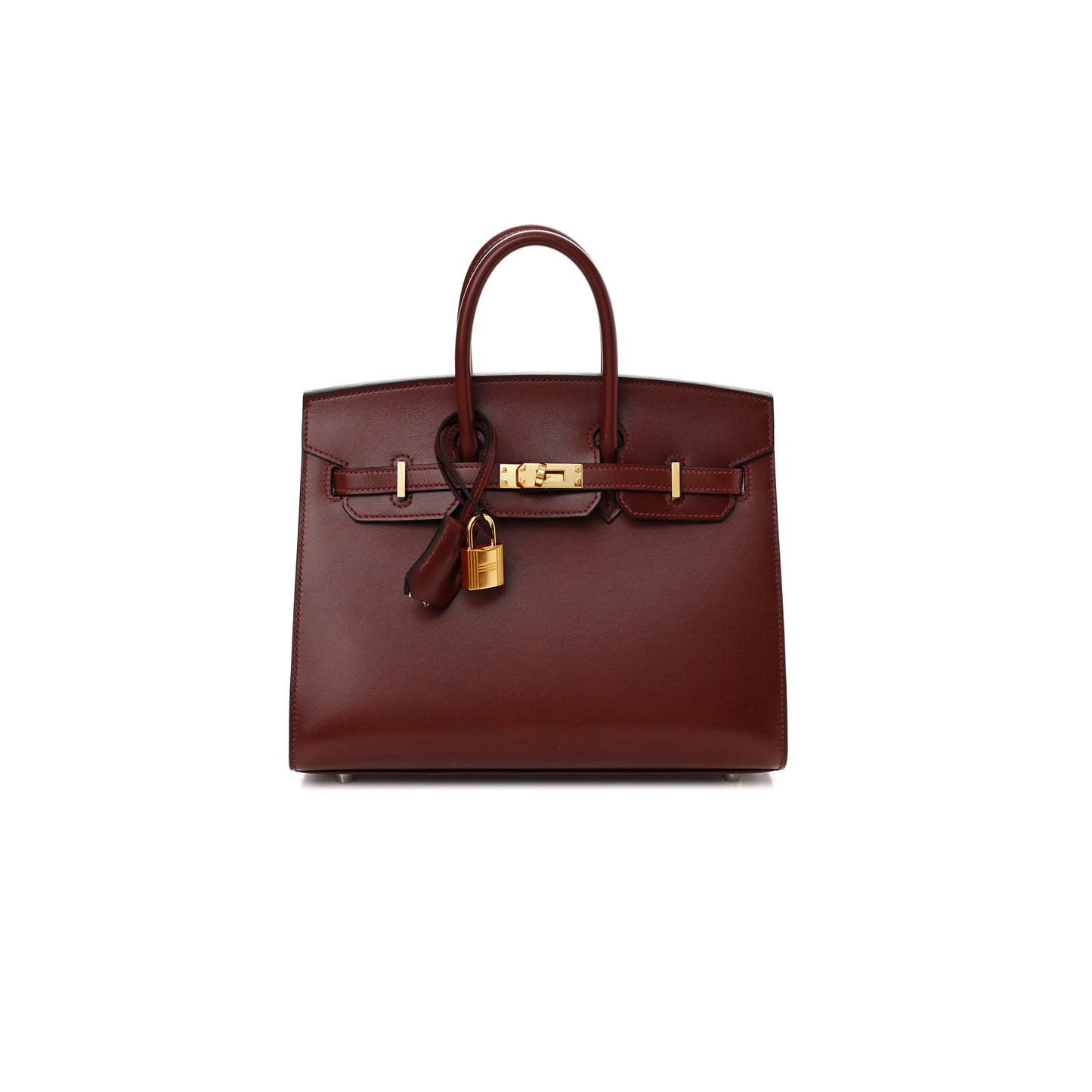 H**mes master birkin 30 box leather burgundy gold buckle h029281ck86 (30*23*15cm)
