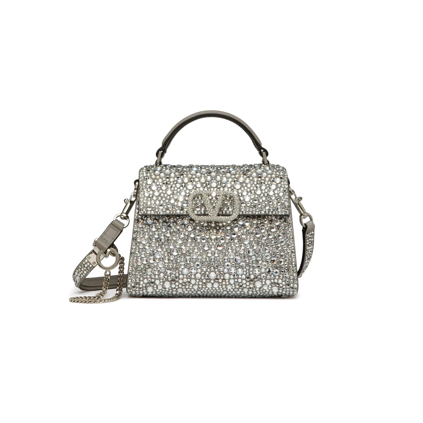 Va1e*ntin0 mini vsling handbag with sparkling embroidery xw2b0g97vff72a (19*13*9cm)