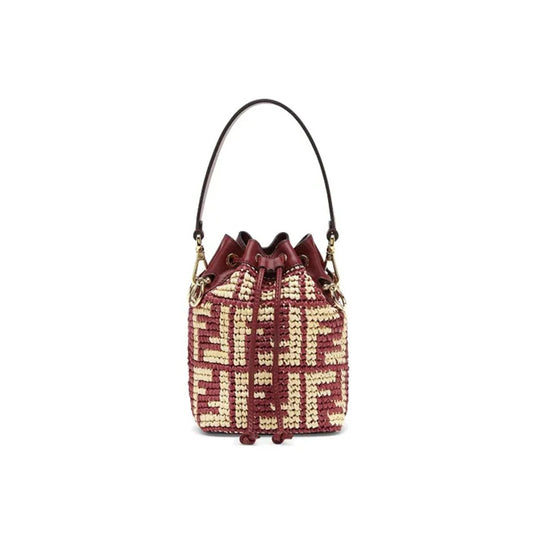 F**di mini mon tresor logo bucket bag anemone 8bs010ad6jf1c14 (18*12*10cm)