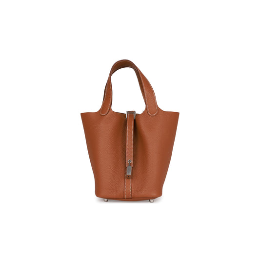 H**mes picotin lock 18 gold clemence palladium hardware (18*13*18cm)