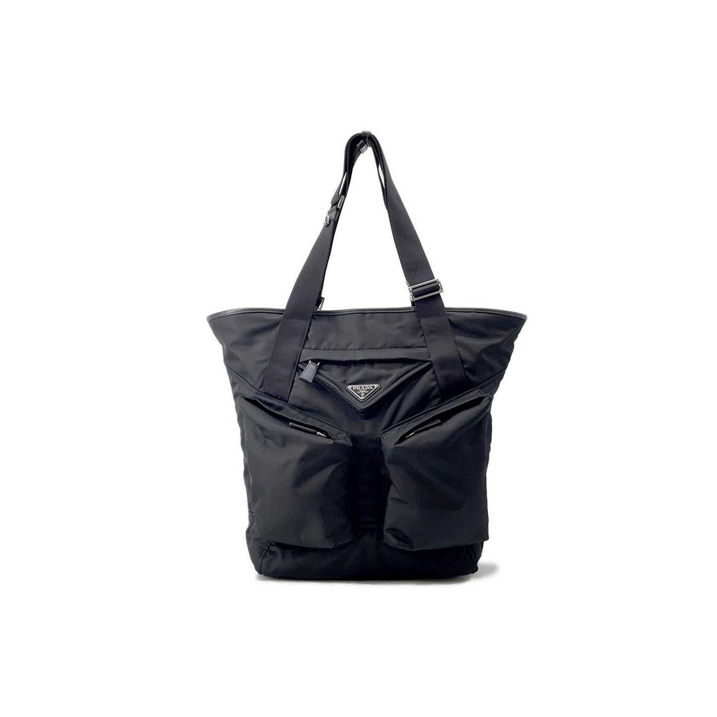 Pra*a tote bag black nylon 2vg120 (42.5*31.5*16cm)