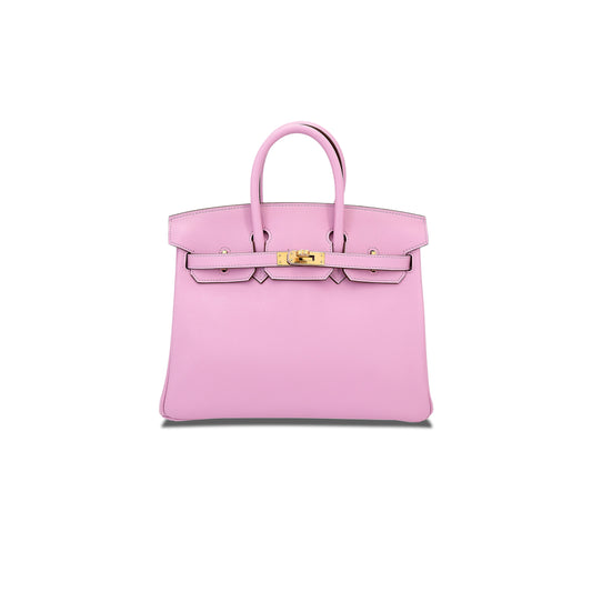 H**mes birkin 25 swift leather mallow purple gold buckle 10125717 (25*20*13cm)
