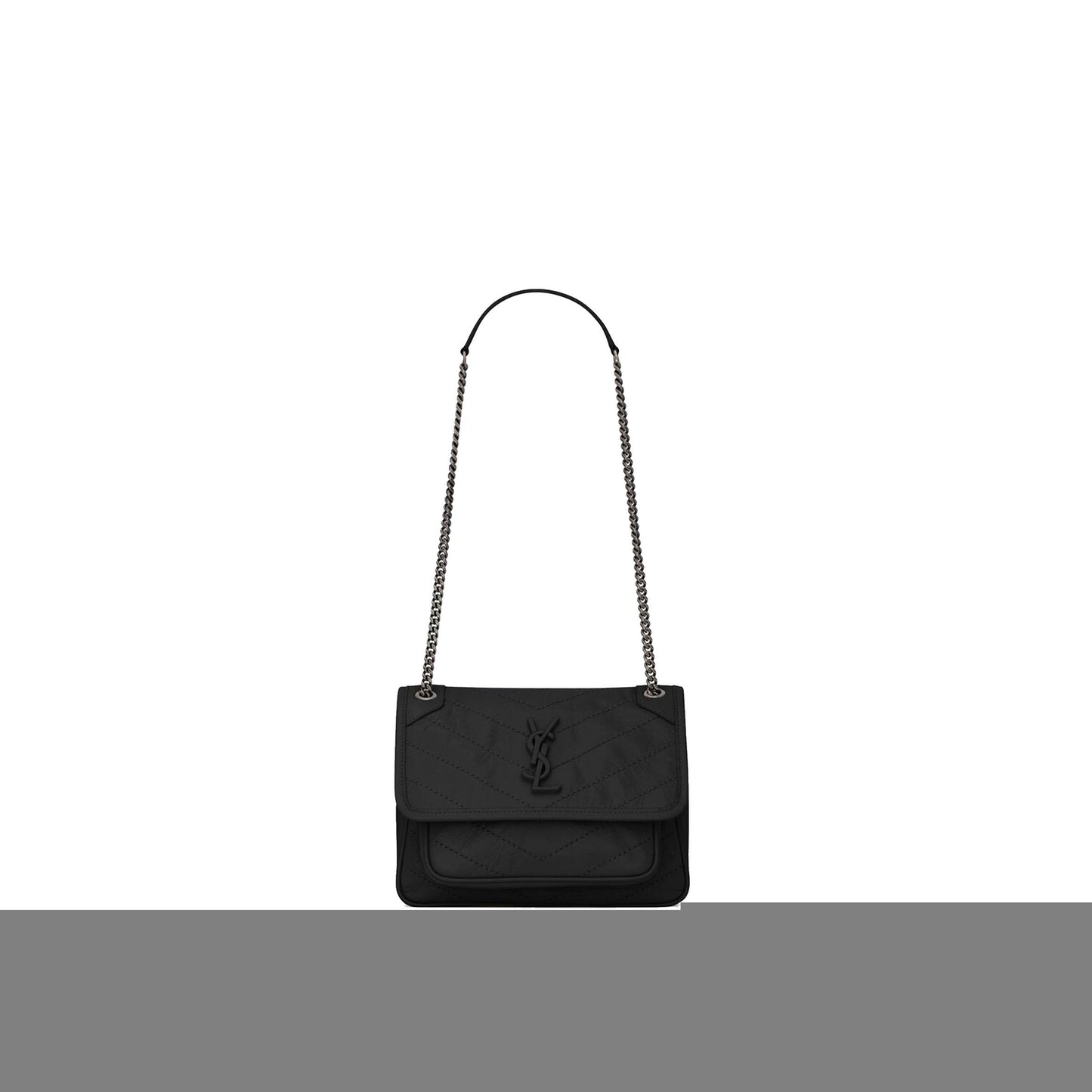 Y*L niki baby chain bag in crinkled vintage leather 6331600en041000 (21*16*7.5cm)