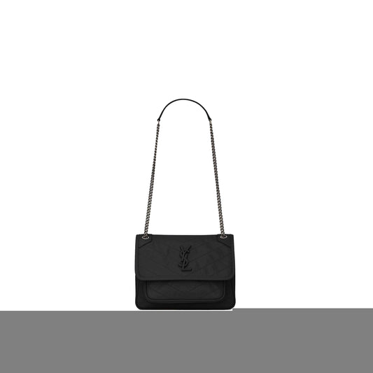 Y*L niki baby chain bag in crinkled vintage leather 6331600en041000 (21*16*7.5cm)