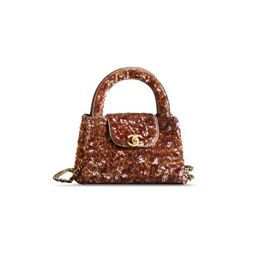 Ch*el mini kelly shopping bag as4416 (19*13*7cm)