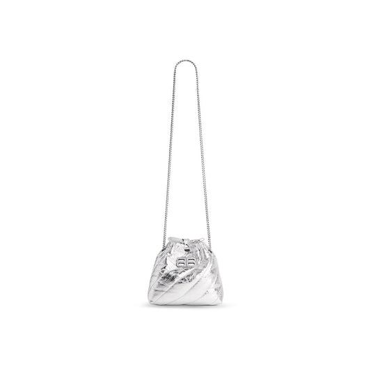 Ba*len*cia*ga women''s crush tote bag xs in silver 781796210iw8110 (20*20*7.8cm)