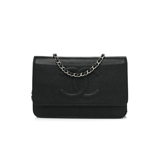 Ch*el caviar timeless cc wallet on chain woc black (19*13*3cm)