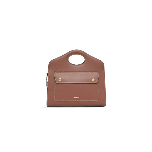 Bv*b*rry small topstitched leather pocket tote item 80367451 (31cm*12cm*29.5cm)