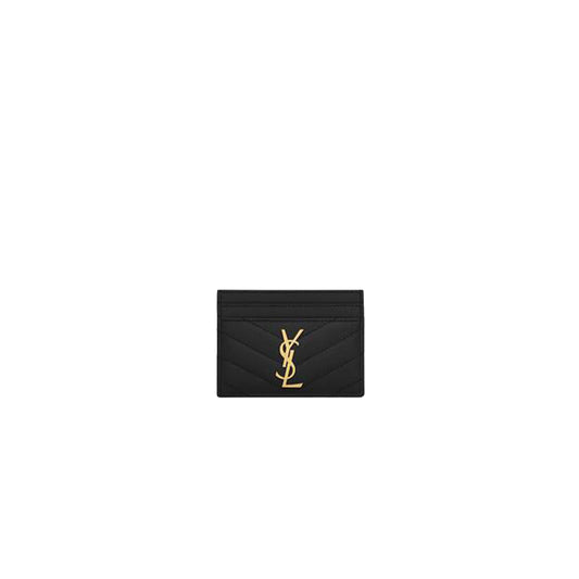 Y*L cassandre matelassÉ card case in grain de poudre embossed leather 423291bow011000 (10.5*7.5*0.5cm)