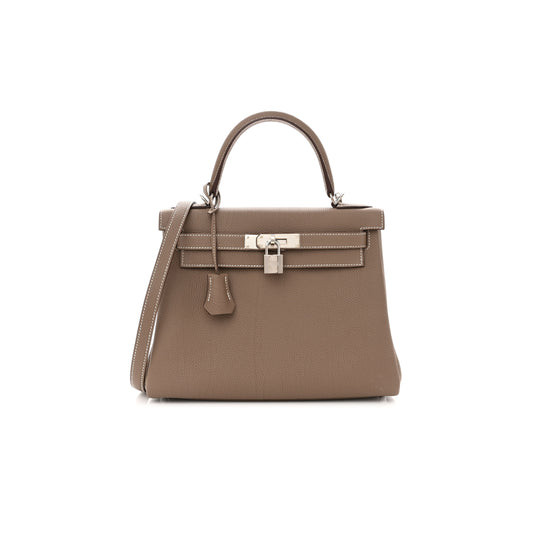 H**mes togo kelly retourne 28 etoupe (28*22*10cm)