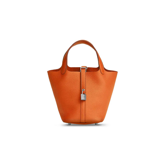 H**mes picotin lock 18 taurillon clemence h056289cc93 (18*18*13cm)