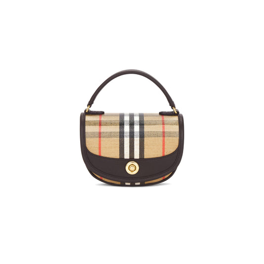 Bv*b*rry mini highlands bag in check canvas 81122401 (19*11*5cm)