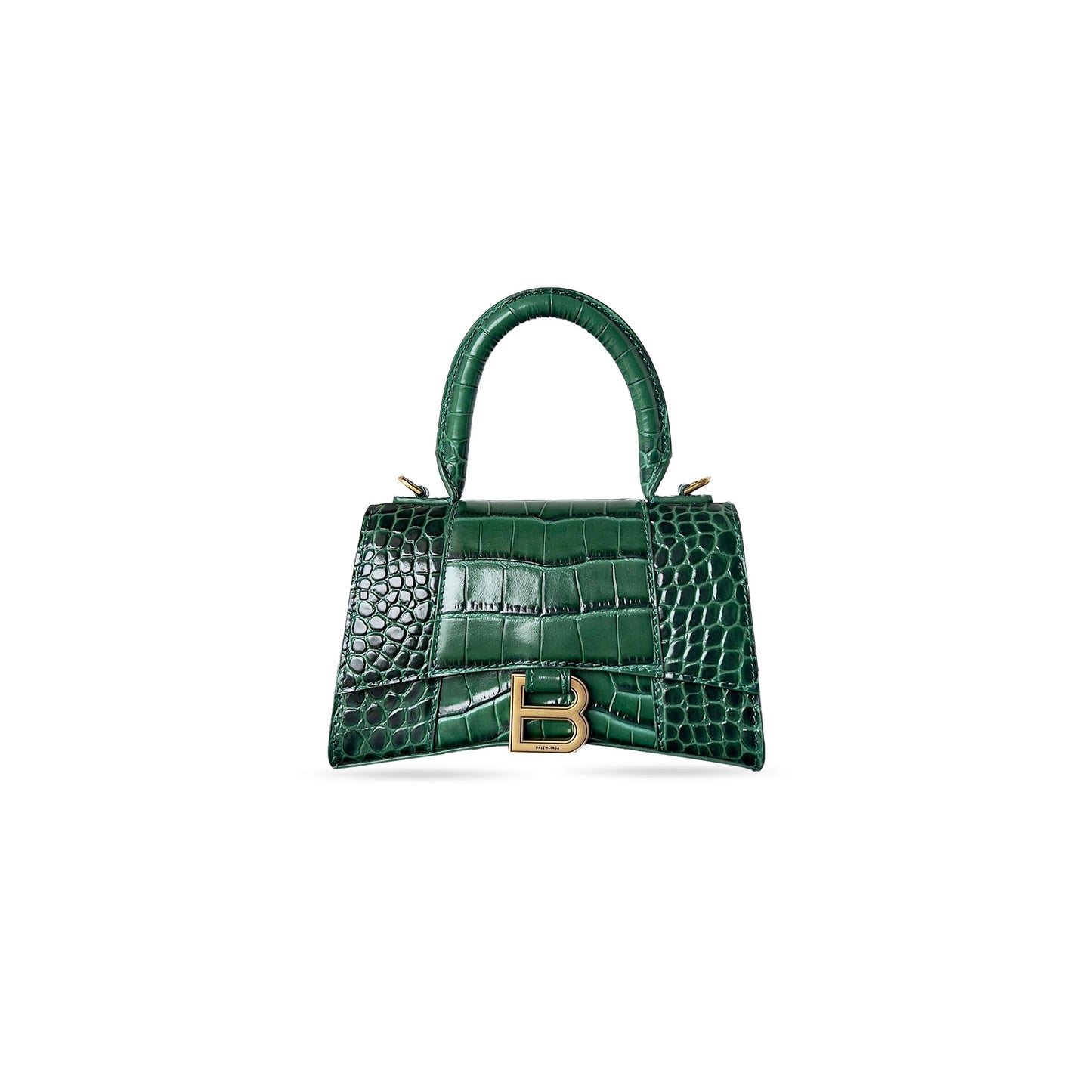 Ba1en*iaga women''s hourglass handbag xs in green 5928331lrgm2011 (18.8*13*7.9cm)
