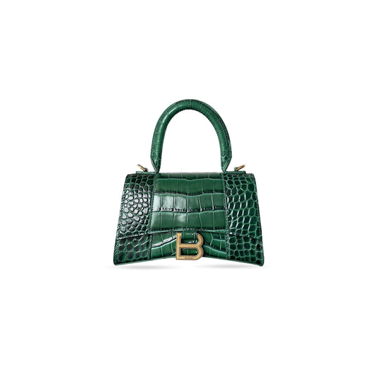 Ba1en*iaga women''s hourglass handbag xs in green 5928331lrgm2011 (18.8*13*7.9cm)