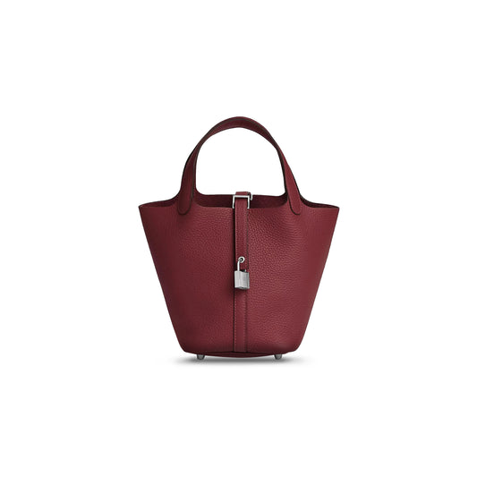 H**mes picotin lock 18 taurillon clemence h056289ck55 (18*18*13cm)