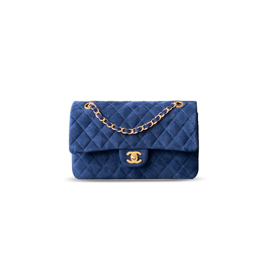 Ch*el suede medium double flap shoulder bag 306490 (25*16*8cm)