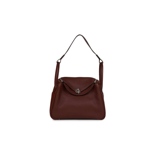 H**mes lindy 30 bordeaux clemence palladium hardware (30*19*16cm)