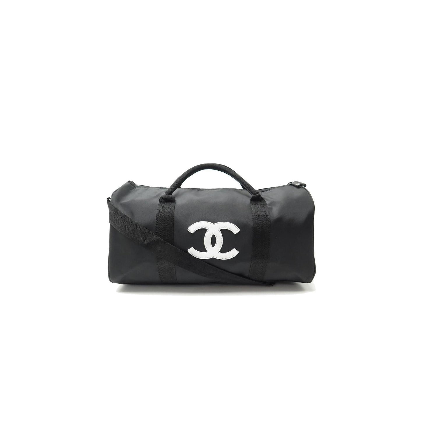 Ch**el master black canvas logo cc sport bag as3533 (45*25*21cm)