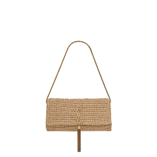 Y*L kate 99 chain bag with tassel in raffia 604276gg6aw7072 (26*13.5*4.5cm)