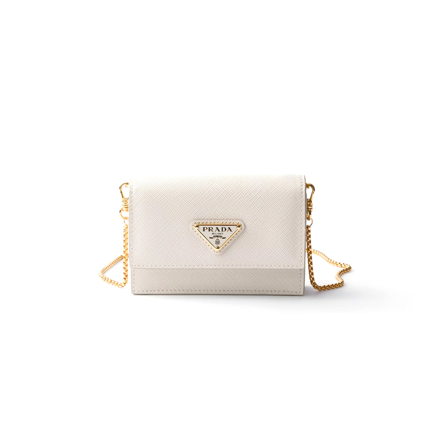 Pra*a saffiano leather card holder with shoulder strap 1mr034 (11.5*8*2.5cm)