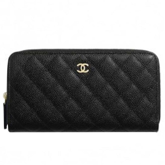 Ch*el classic long zipped wallet gold hardware ap0242 y01864 c3906 （19.5*10.5*2cm）