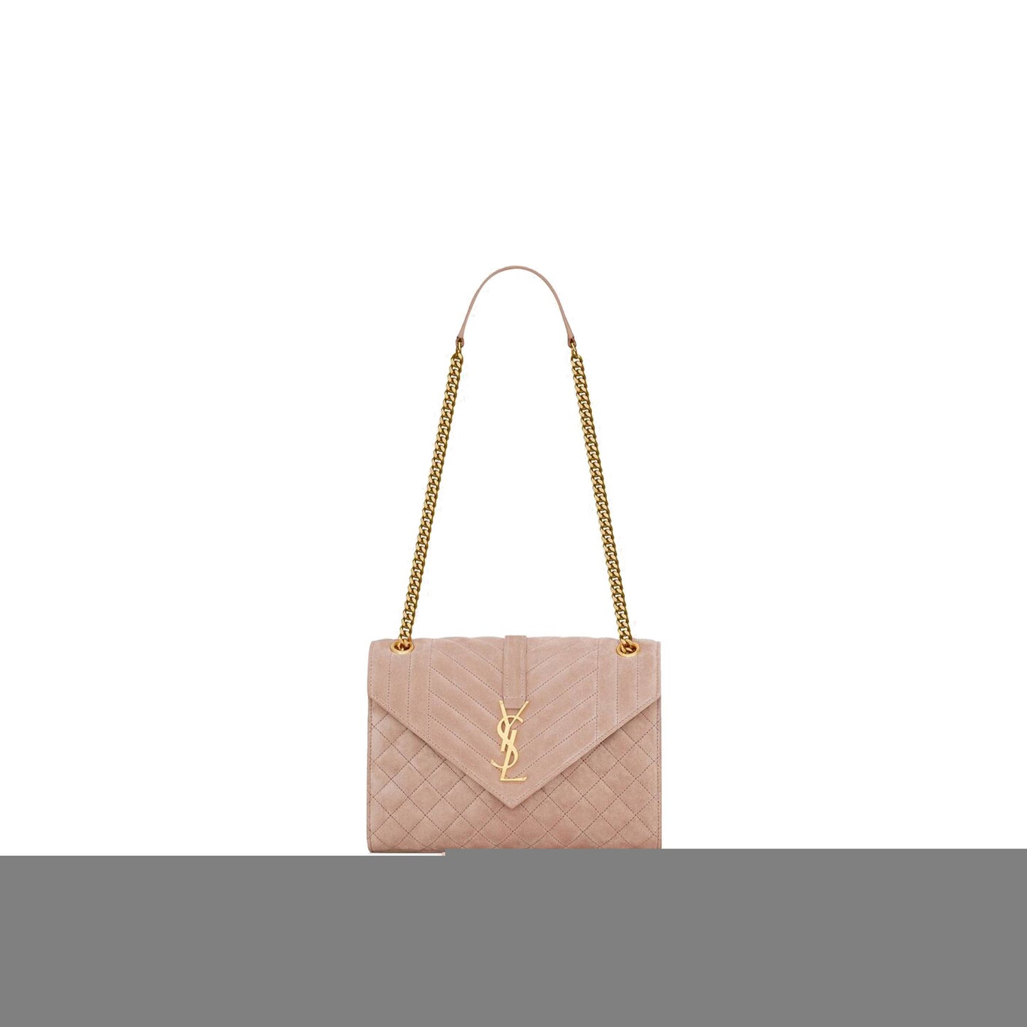 Y*L envelope medium chain bag in mix matelassé suede 6001851s7f12738 (24*17.5*6cm)