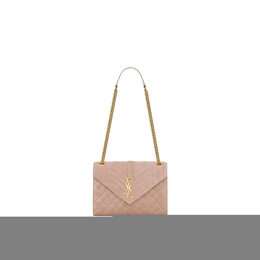 Y*L envelope medium chain bag in mix matelassé suede 6001851s7f12738 (24*17.5*6cm)