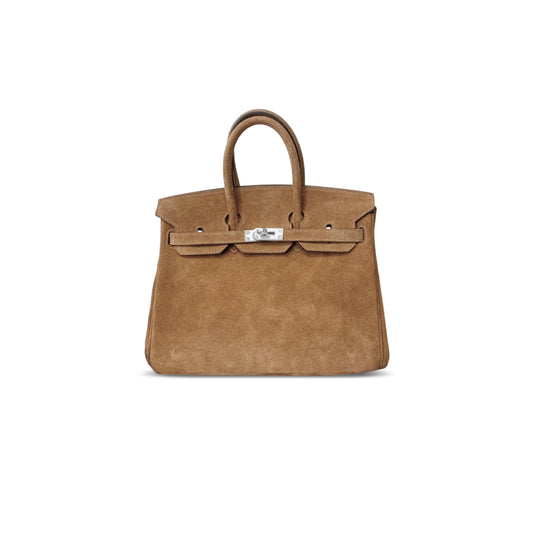 H**me5 master birkin 25 suede palladium hardware (25*20*13cm)