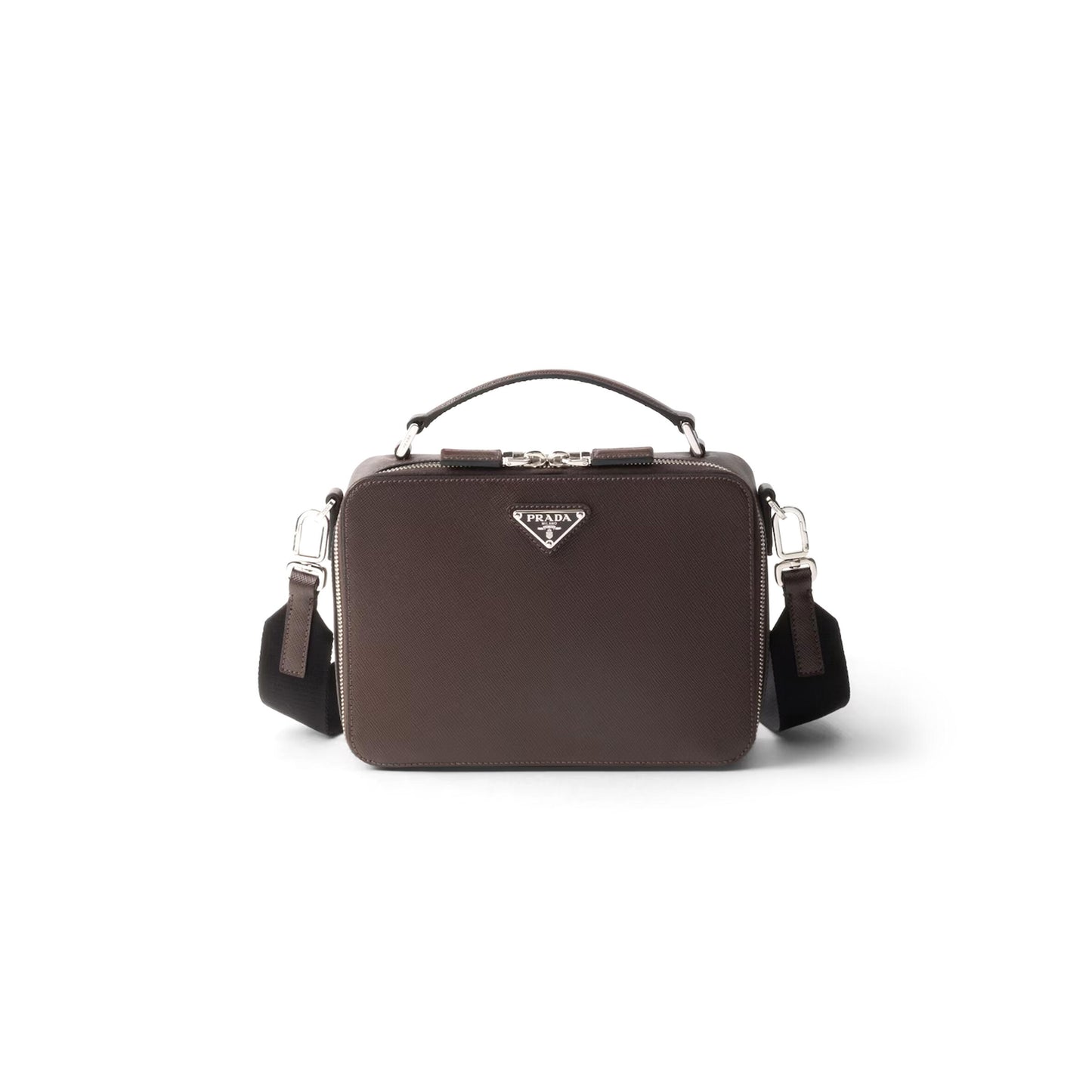 Pra*a brique saffiano leather bag 2vh069 (22*16*6cm)
