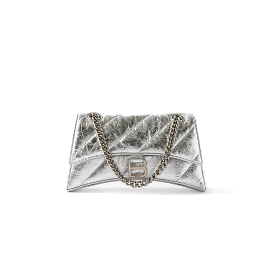 Ba*len*cia*ga silver crush s quilted creased-leather shoulder bag matchesfashion us (25.4*14.9*10cm)