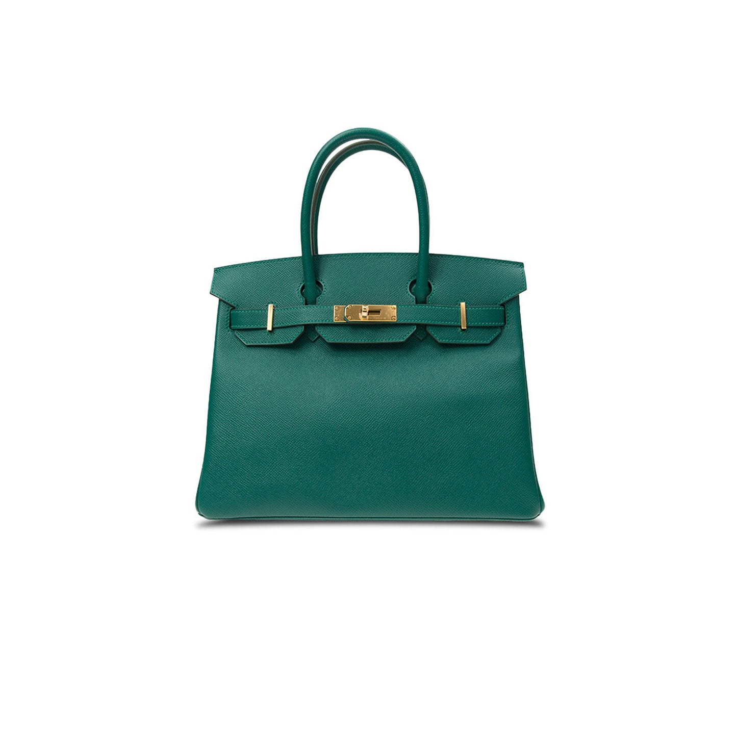 H**mes master birkin 30 epsom leather peacock green gold buckle bag h028369ccz6 (30*23*15cm)