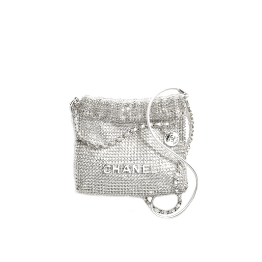 Ch*el master evening bga strass,silver-tone metal silver as4894 (17*15*4cm)