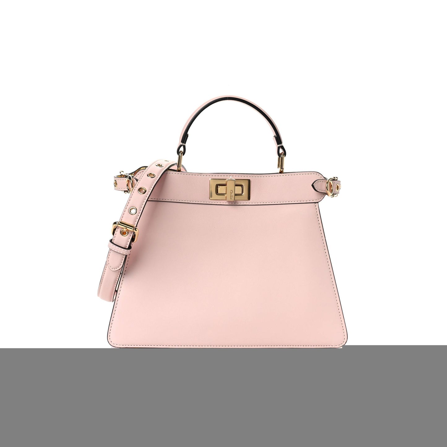F**di x versace vitello seta nappa fendace ff baroque small peekaboo i see u satchel rosa (27*20*10cm)
