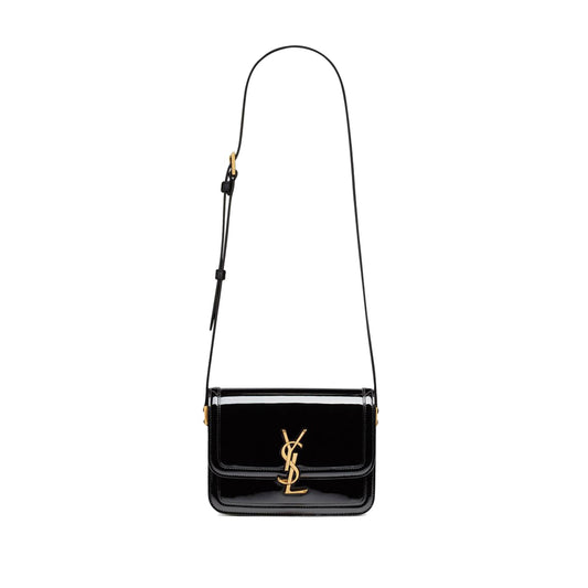 Y*L solferino small satchel in lacquered patent leather 634306bmiiw1000 (18.5*14*6cm)